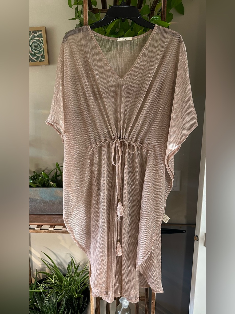 Women's Pink and Tan Cover-ups